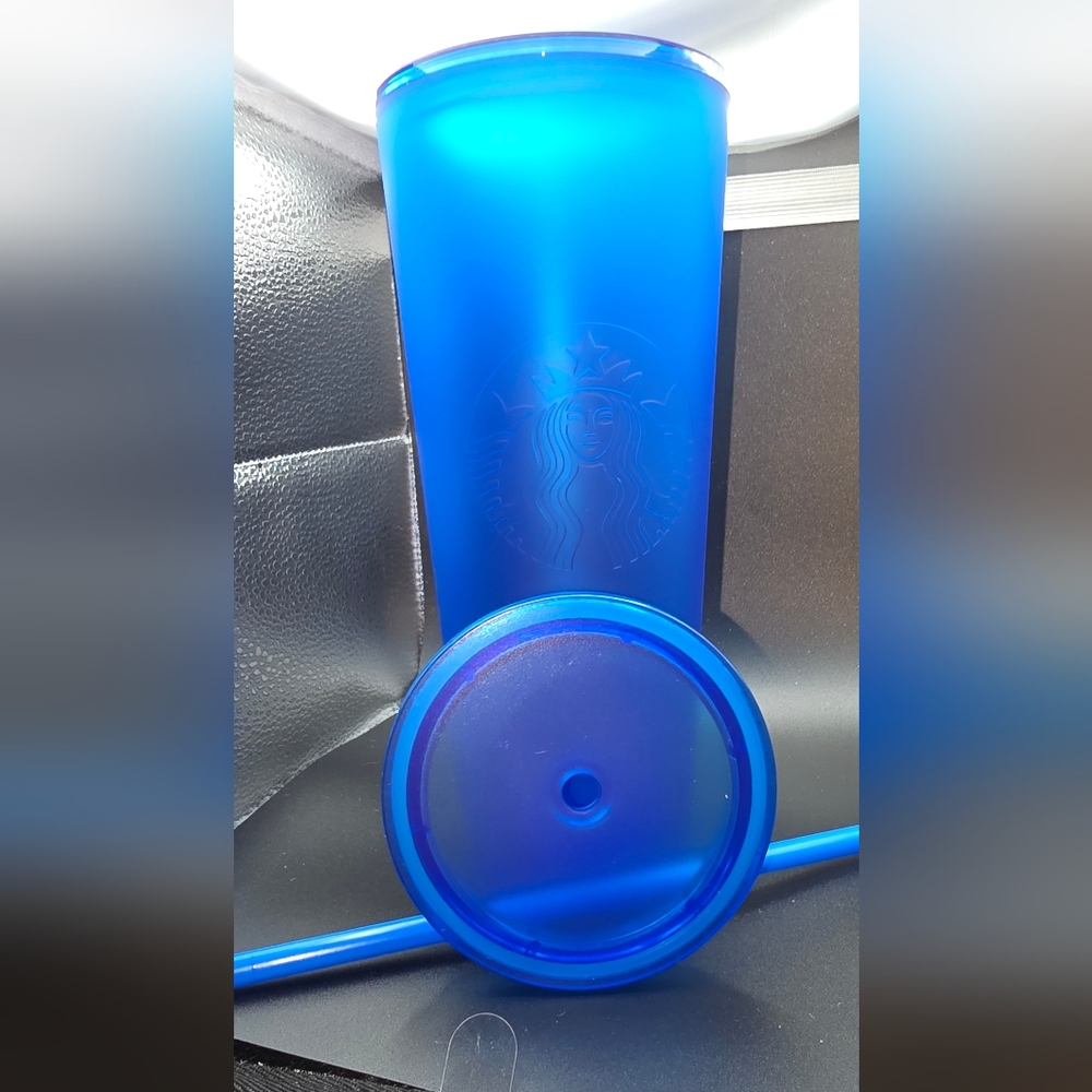 Starbucks Blue Tumbler with Straw